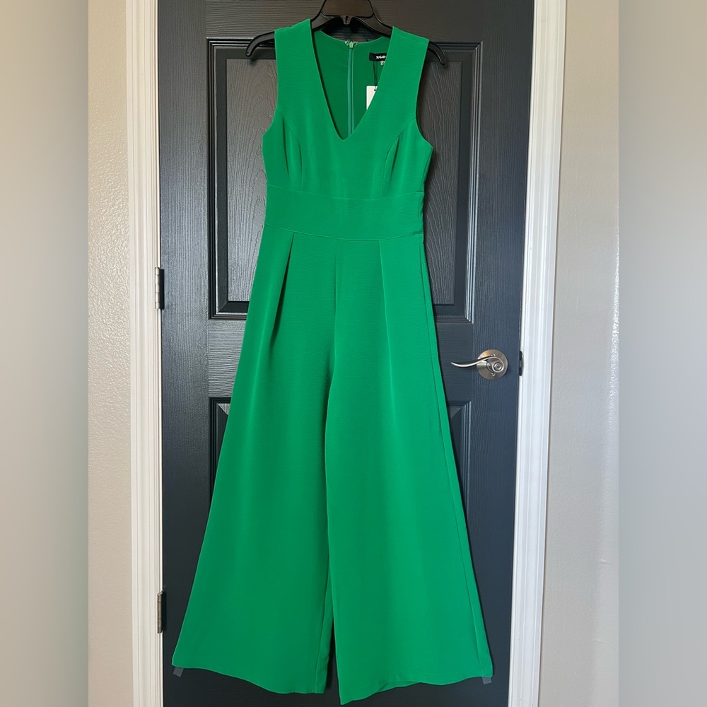 Sugarlips Emerald Green Sleeveless Wide-Leg Jumpsuit